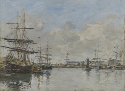 De Haven van Le Havre, ca. 1885-90 door Eugene Louis Boudin