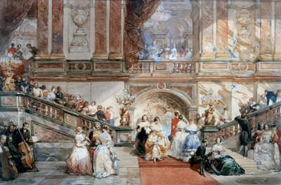 Bal in het Hotel de Ville, 1860 door Eugene Louis Lami