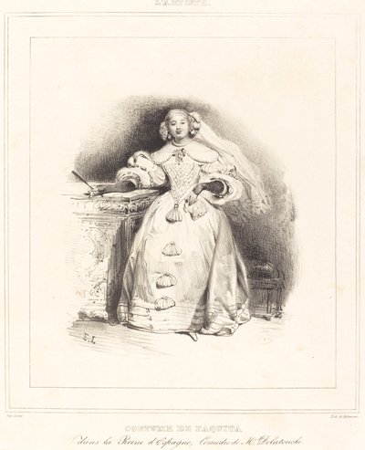 Kostuum van Paquita in de Koningin van Spanje door Eugene Louis Lami