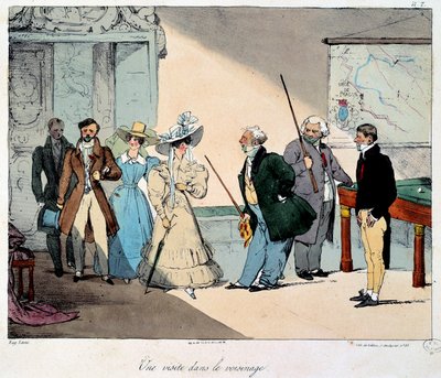 Leven op het kasteel: een bezoek aan de buurt door Eugene Louis Lami