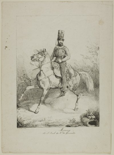 Moncey, Ex-kolonel van het 3e Huzarenregiment door Eugene Louis Lami