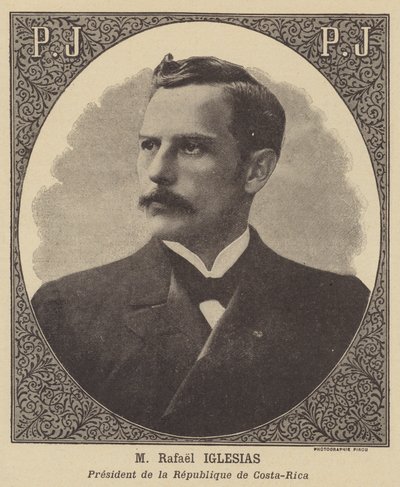 Rafael Iglesias, president van de Republiek Costa Rica door Eugene Pirou
