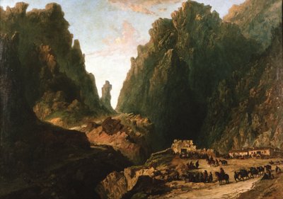 Landschap met smokkelaars door Eugenio Lucas Velázquez