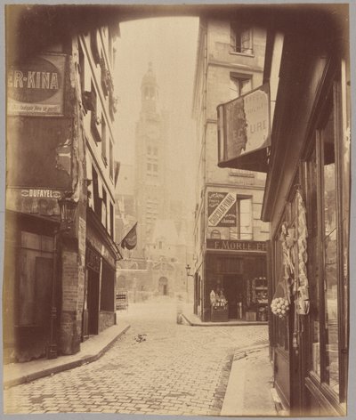 Saint-Étienne-du-Mont, rue de la Montagne Sainte-Geneviève door Eugène Atget