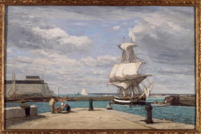 Honfleur, de haven door Eugene Louis Boudin