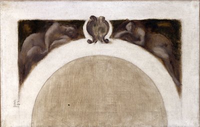 Schets voor de Salon des Sciences van het Stadhuis van Parijs: Le Magnétisme - La Mécanique, tussen 1889 en 1891 door Eugène Carrière