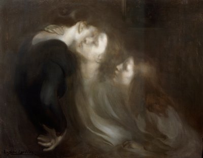 De Moederlijke Kus, eind 1890s door Eugène Carrière