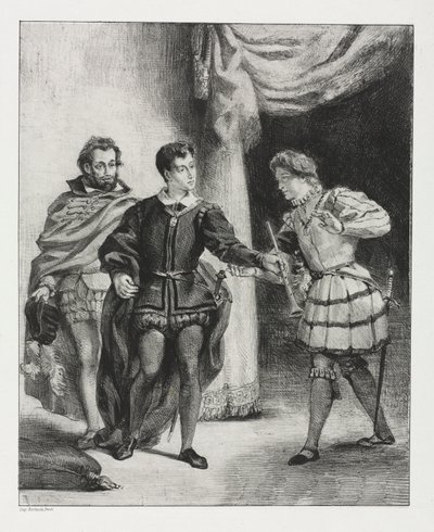 Hamlet: Hamlet en Guildenstern door Eugène Delacroix