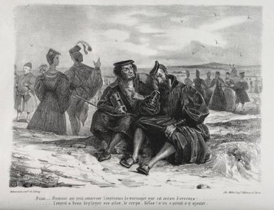 Illustraties voor Faust: Faust en Wagner door Eugène Delacroix