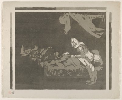 Interieur van een militair ziekenhuis, 1828 of eerder door Eugène Delacroix