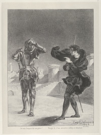 De Geest op het Terras door Eugène Delacroix