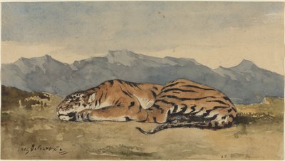 Tijger door Eugène Delacroix