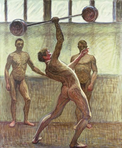 Gewichten Heffen met Eén Arm Nummer 2, 1914 door Eugène Jansson
