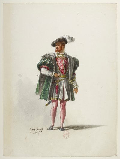 Btv1b84558104 54 - Saint-Saëns - Henry VIII - Maquettes de costumes - Lacoste - 54. Kostuum door Eugene Lacoste