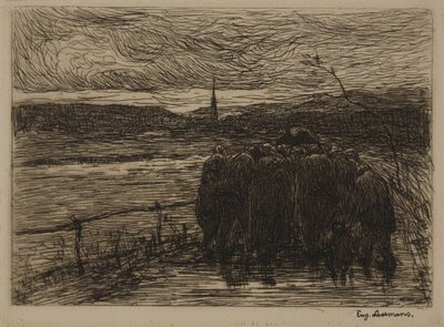 Dutch: Begrafenis van de boer door Eugene Laermans