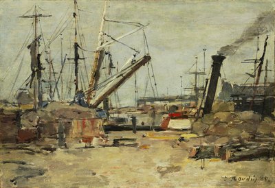 De trawlers door Eugene Louis Boudin