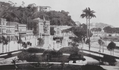 Brazilië: Praca Cabral, Rio (z/w foto) door European Photographer