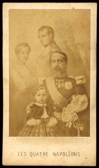 Les Quatre Napoleons (zwart-wit foto) door European Photographer