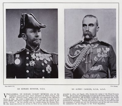 Sir Edward Seymour, Sir Alfred Gaselee door European Photographer