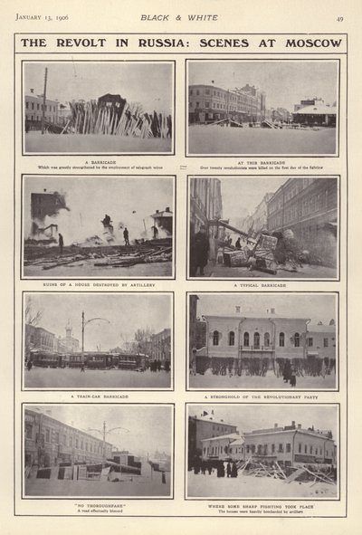 De opstand in Rusland, Scènes in Moskou door European Photographer