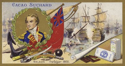 Admiraal Lord Nelson en de Slag bij Trafalgar, 1805 door European School