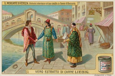 Antonio bemiddelt namens Bassanio bij Shylock door European School