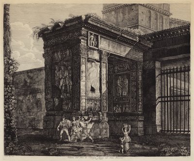 Boog van Septimius Severus en Forum Boarium, Rome, Italië door European School
