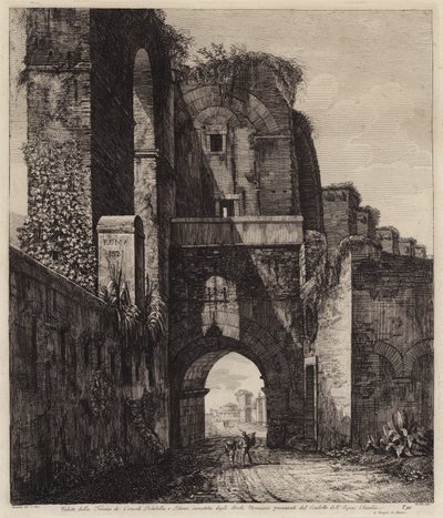 Bogen van de consuls Dolabella en Silanus binnen de Neronische bogen van de Acqua Claudia, Rome, Italië door European School