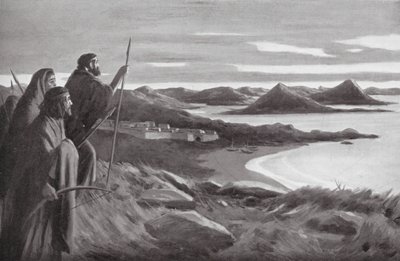 Arische invallers in Griekenland (litho) door European School