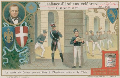 Camillo Benso, Graaf van Cavour, studeert aan de militaire academie in Turijn door European School