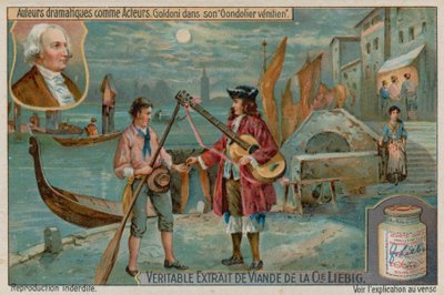 Carlo Goldoni in De Venetiaanse Gondelier of de Geliefden Veracht door European School