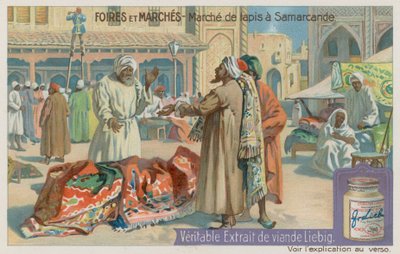 Tapijtenmarkt in Samarkand door European School