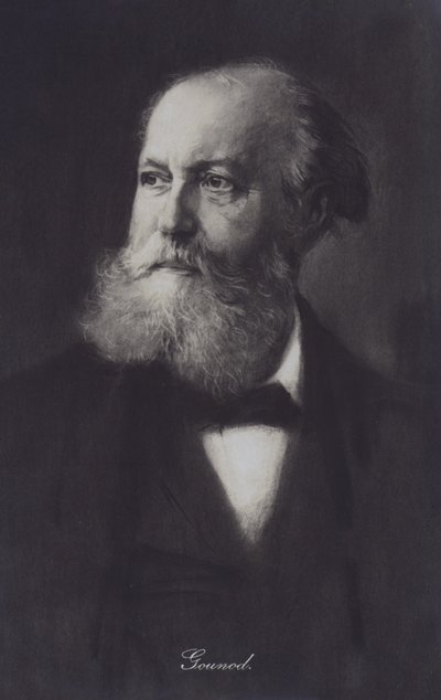 Charles Gounod, Franse pianist en componist (litho) door European School