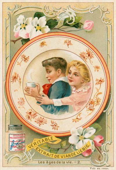 Kindertijd (chromolitho) door European School