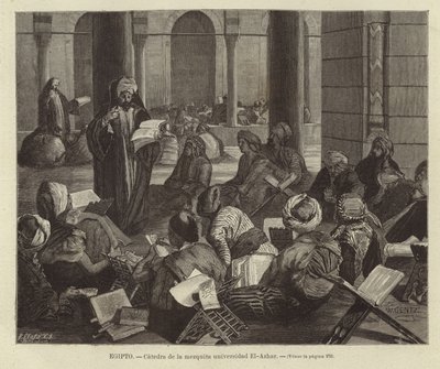 Egypte - Stoel van de moskee van de Al-Azhar Universiteit door European School
