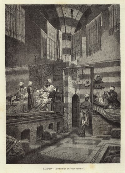 Egypte - Interieur van oosterse baden door European School