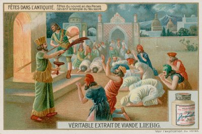 Nieuwjaarsfestival in het oude Perzië bij de Tempel van het Heilige Vuur door European School
