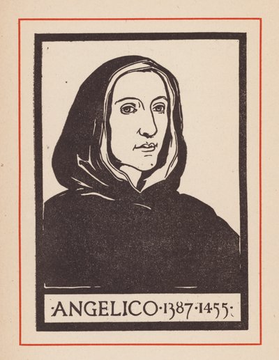 Fra Angelico, Italiaanse renaissancekunstenaar (litho) door European School