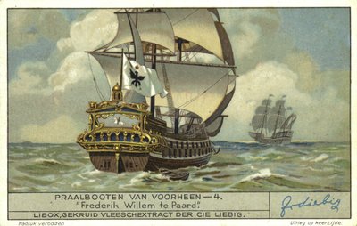 Friedrich Wilhelm zu Pferde, vlaggenschip van de Brandenburgse marine, 16e eeuw door European School