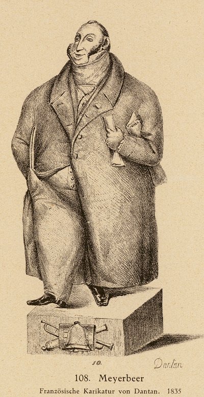 Giacomo Meyerbeer, Duits-Joodse componist (litho) door European School