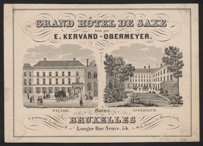 Grand Hotel De Saxe, E Kervand-Obermeyer, Brussel door European School