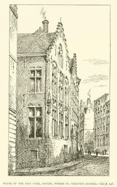 Huis van de dennenappel, Brugge, waar St. Ignatius verbleef door European School