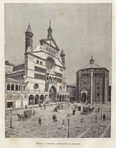Italië - Kathedraal en doopkapel van Cremona door European School