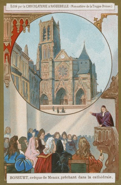 Jacques-Bénigne Bossuet, bisschop van Meaux, preekt in de kathedraal door European School