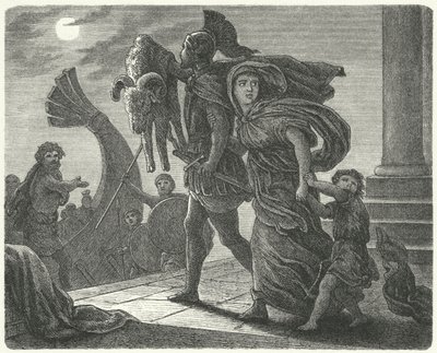 Jason ontsnapt uit Colchis met Medea en het Gulden Vlies op de Argo door European School