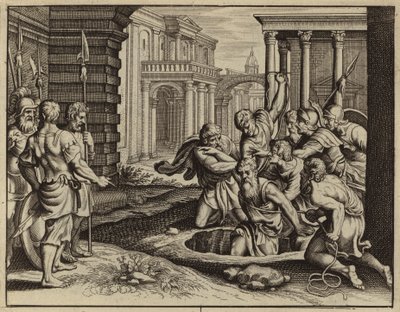Jeremia in een put gegooid voor het voorspellen van de ondergang van Jeruzalem door European School