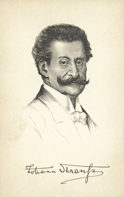 Johann Strauss de Jonge (litho) door European School