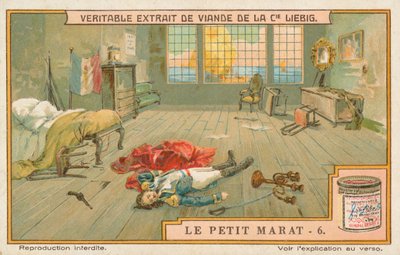Le Petit Marat, Liebig-kaart, begin 20e eeuw (chromo) door European School