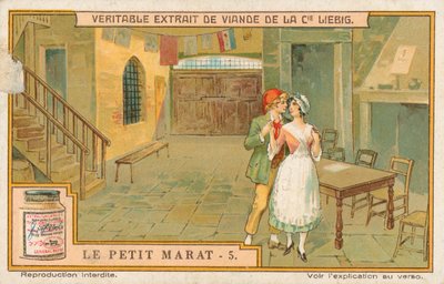 Le Petit Marat, Liebig-kaart, begin 20e eeuw (chromo) door European School