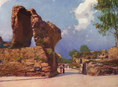 Nice, Les Arenes de Cimiez (kleurenlitho) door European School